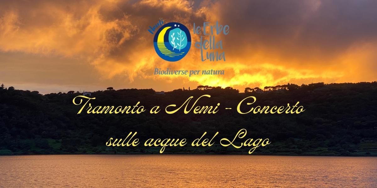 Tramonto a Nemi Concerto sulle acque del Lago imagine